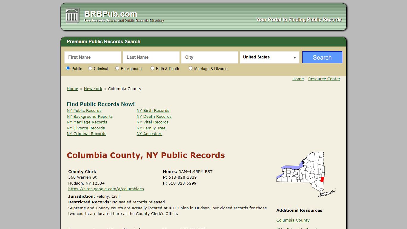 Columbia County Public Records | Search New York ...